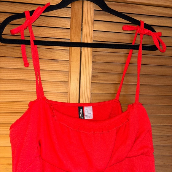 Divided Bright Red Top - Picture 2 of 3